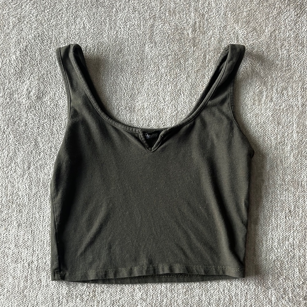 Shop Priceless Army Green Cropped Tank